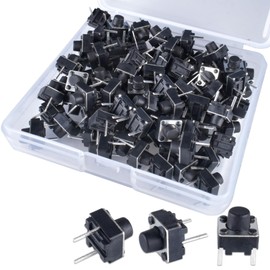 YOUFEN 100 Pcs Tact Push Button Switch 2 Pin 6x6x6 mm Micro Momentary Tactile Switch