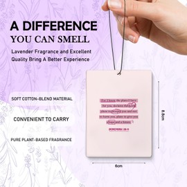 Dilemat Pink Bible Car Air Freshener,Cute Religious Air Freshener Hanging 3 Pcs for Cars Closet Drawer or Books Office,Preppy Christian Car Accessories Mirror Decor for Women Friends