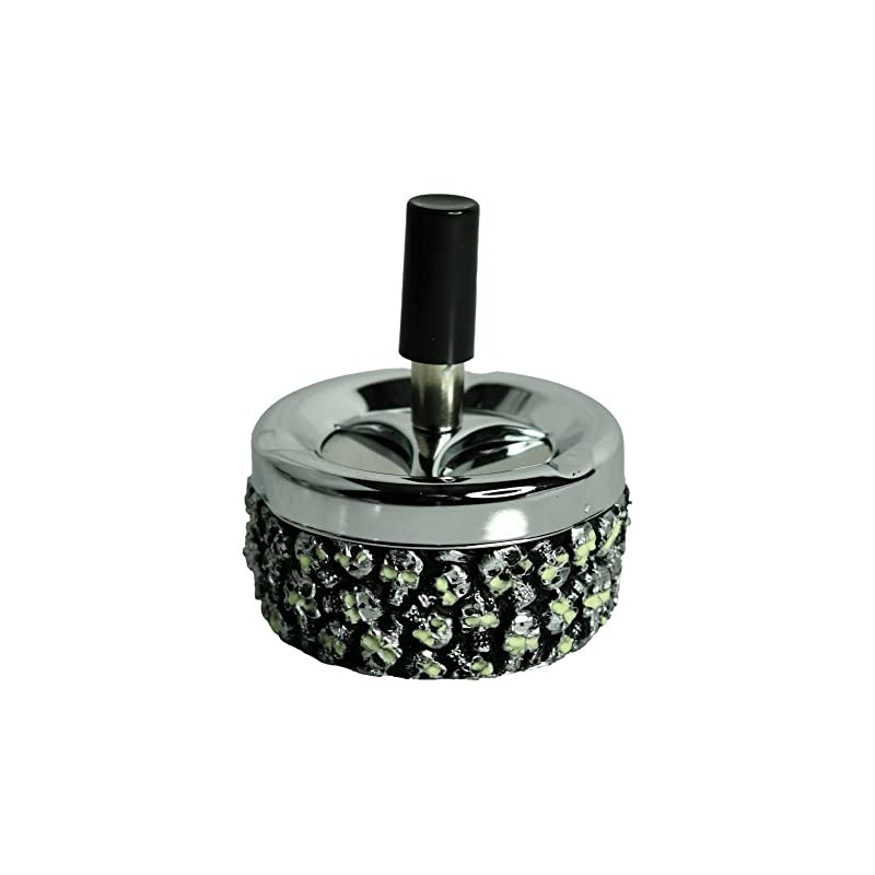 Nulite Glow in the Dark Spinning Ashtray - Skulls