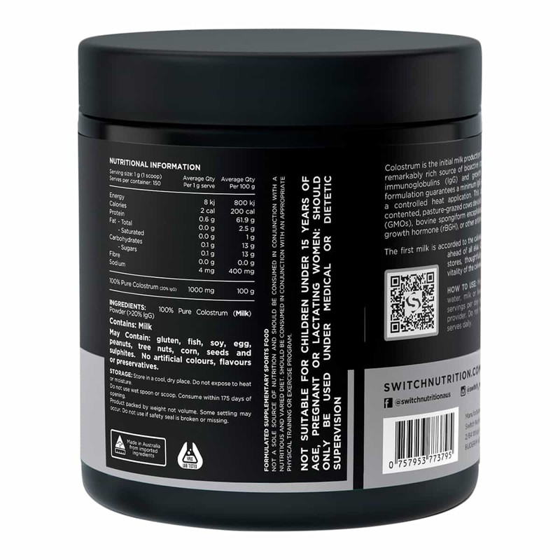 Switch Nutrition Colostrum, 150g