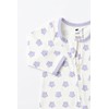 MONICA + ANDY Baby Organic Zipper One-Piece, Sweet Violets, 3-6m