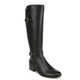 Naturalizer Womens Sahara Faux Leather Knee-High Boots Black 10 Wide (C,D,W)