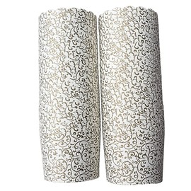 BAKE-IN-CUP 50-Pack Paper Baking Cups, Greaseproof Disposable Cupcake Muffin Liners (Large, Gold Scroll)