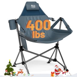 TIMBER RIDGE Hammock Camping Chair, Oversized Swinging Hammock Chair with Adjustable Back and Seat, Rocking Camping Chair for Outdoor Lawn, Sports, Supports 400lbs, Blue