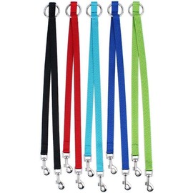 Black Double Dog Leash Lead, Adjustable Two Dog Leash Pet Traction Rope with D Coupler N Lead Collars, Harnesses and Leashes Double Leashes Pet Supplies