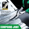 SK 10" Compound Action Tin Snips, Metal Shears with Forged
