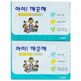 Aikkeuthae Hand Cleansing Bar Soap, Refreshing Lemon, 100g x 4-Pack Refreshing Lemon Scent 10ea