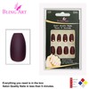 Bling Art False Nails Brown Matt Ballerina Coffin 24 False
