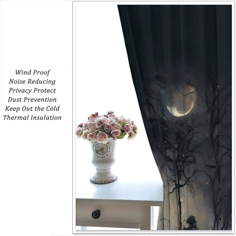 Cortinas góticas de cuervo para decoración de pájaros, cuervo negro,