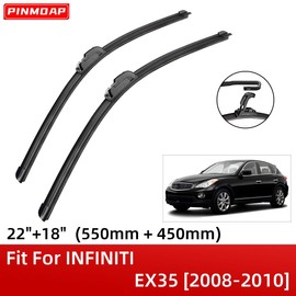 2 Wipers 22" 18" Front Wipers Replacement Fit for INFINITI EX35 2008-2010, Windshield Wiper Blades Original Equipment Wiper Blade, That Meet OEM Quality Easy DIY Install Premium All-Season