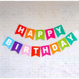 EACHHAHA Happy Birthday Banners,Pastel Birthday Banners Happy birthday garland Birthday Bunting,Birthday praty decorations,Perfect for Indoor and outdoor Birthday Parties(8 colors)