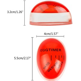 ZONSUSE 2 PCS Egg Timer, Egg Boiler Timer, Heat Sensitive Timer, Egg Timers That Changes Color When Done for Boiling Soft, Medium or Hard Boiled Eggs, Safe Non-Toxic Durable Kitchen Aidd