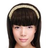Dahlia Women's Elastic Headband - Dazzling Rhinestone Faux Pearl Bead