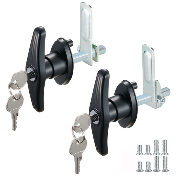 CZC AUTO Truck Cap Camper Shell T-Handle Lock Latch Set,