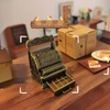 Vintage Style Gold Cash Register: 1:12 Dollhouse Miniature with Opening