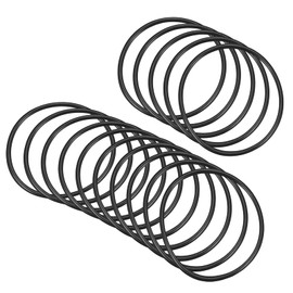 QUARKZMAN 75 mm x 68 mm x 3.5 mm Nitrile Rubber O-Rings x 15 Pieces Round Sealing Washer for Tap Plumber Repair Seal Connection [Black]