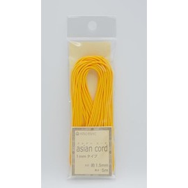 Marchenart Asian Cord, Diameter 0.04 inch (1 mm), Length 16.4 ft (5 m), yellow
