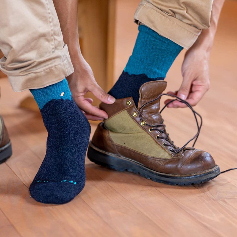 Chiyoji Men's Trekking Socks, Set of 2, 9.8 - 10.6
