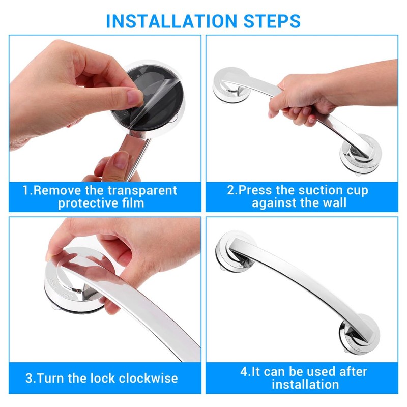 Cabilock Suction Grab Bar for Bathtub and Shower, Bathtub Safety