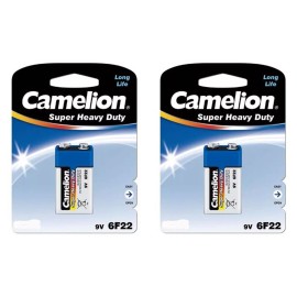 2 Heavy Duty 9v 9 Volt Batteries By Camelion
