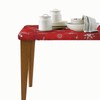 YSBYEIU Red Christmas Snowflake Plaid Tablecloth Reusable Xmas Holiday Table