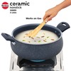 Hawkins Ceramic Nonstick Handi, 5 Litre, Induction Biryani Pot, Granite
