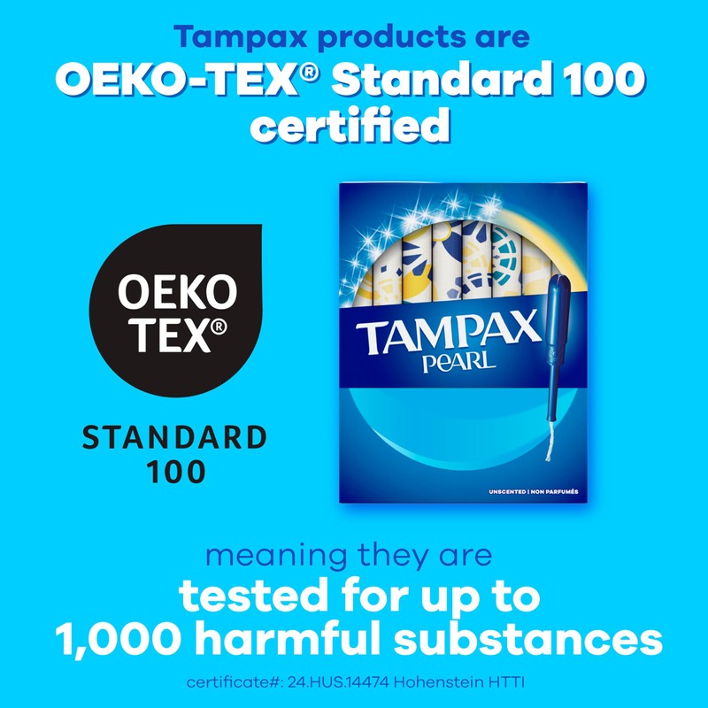 Tampax Pearl Tampons Light Absorbency with BPA-Free Plastic Applicator and