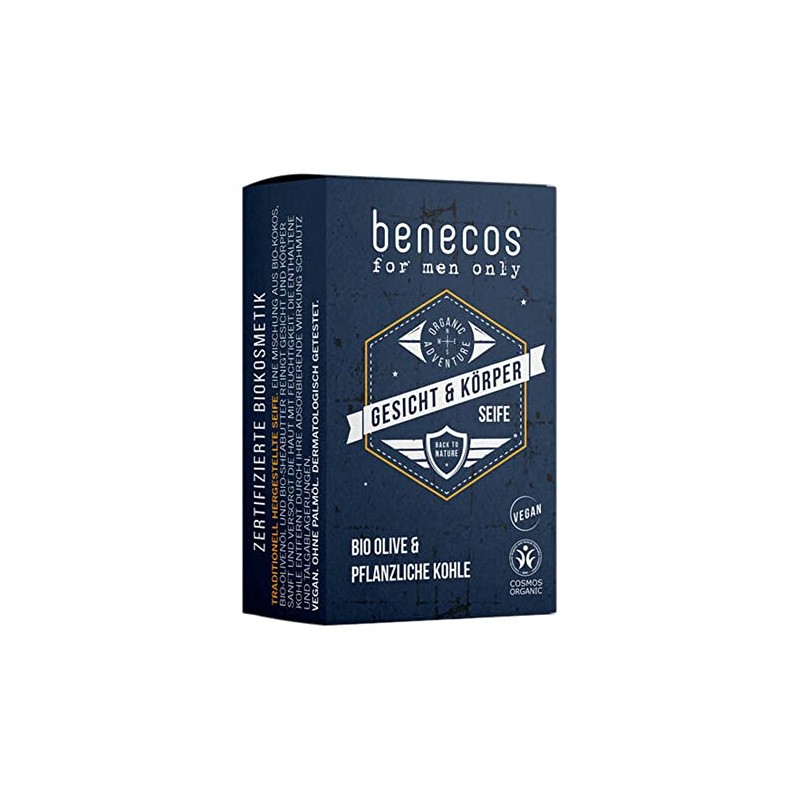 Benecos For Men Only, Face and Body Soap, 75 g