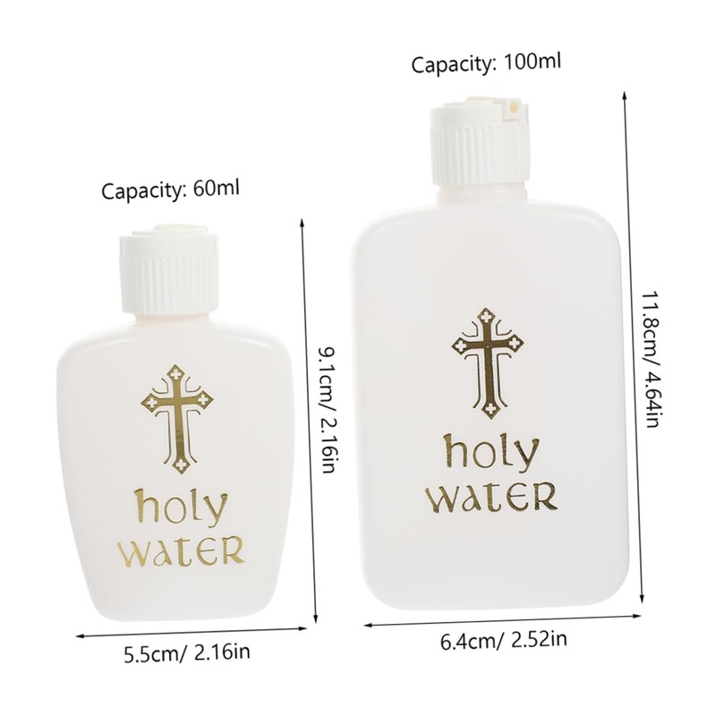 iplusmile 4Pcs Refillable Empty Holy Water Bottles Decorative Containers for
