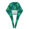 Tropical Hawaiian Leaves Turquoise Leaf Summer Unisex Adjustable Surgical Sweatband