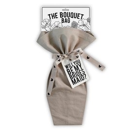 Santa Barbara Design Studio Flower Bouquet Gift Bag - Waterproof Lined 100% Cotton Canvas Reusable Floral Wrap Arrangement Supplies, 17 x 11-Inch, Wedding Collection Bridesmaid