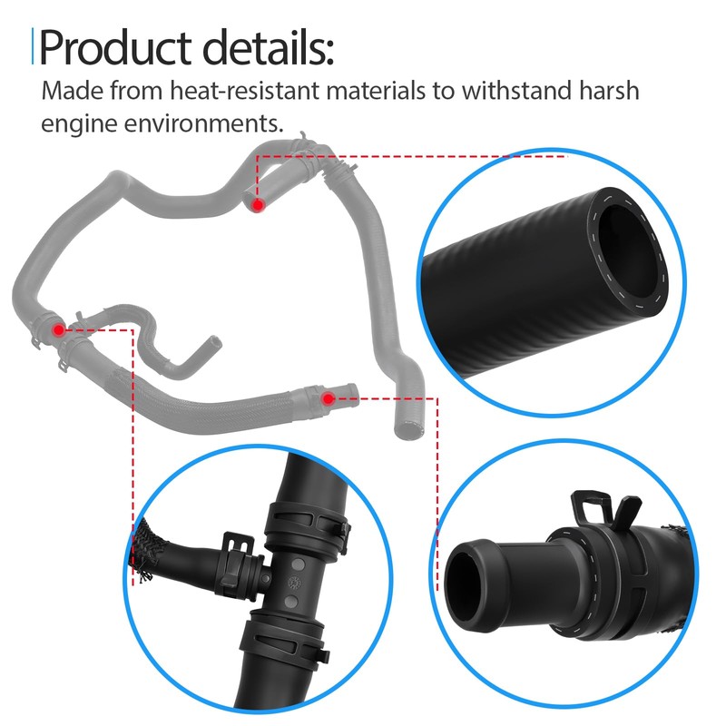 HVAC Heater Hose Assembly Compatible with Ford Fusion 2.5L 2013-2020