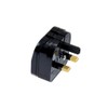 Black ECP Mains UK Converter Adapter Plug 2 Pin Euro