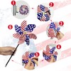 6 Pcs Patriotic Pinwheels, 6 Pcs Small American Flags on