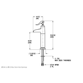 Pfister LG40YP0C Ashfield Single Control Vessel Bathroom Faucet in Polished Chrome, Water-Efficient Model