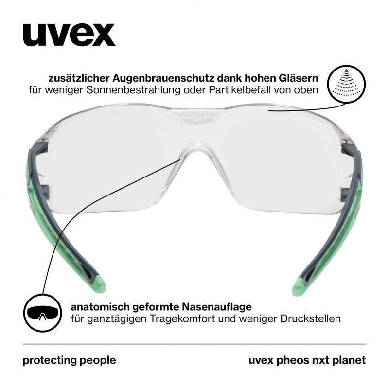 Uvex pheos nxt planet - safety glasses - temple glasses