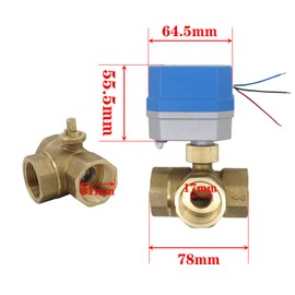 OemClima 2 modes - 3 port motorised valve motorized valve 3 way ball valve 12v - three port valve 1/2 3/4 1 1-1/4 1-1/2 inch (1 inch - DN25)