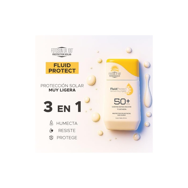 Fotosun 100 Fluid Protect Protector Solar Facial Fps Uva Uvb