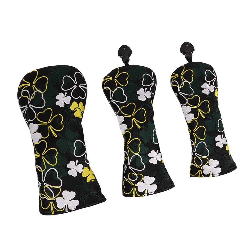 3PCS Golf Head Cover for Fairway Woods Driver Hybrids PU
