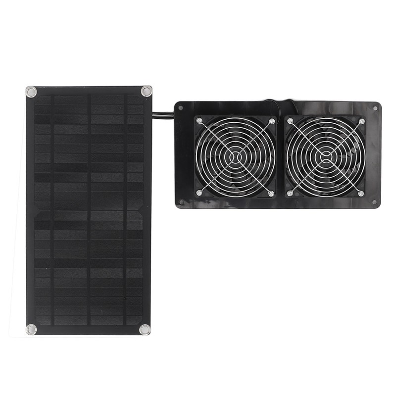 Solar Powered Exhaust Fan Professional 10W High Efficiency Double Fans