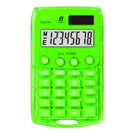 Rebell RE-STARLET G Calculator, Dual Power 8-Digit Green