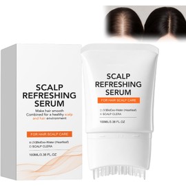 2PC Sérum para el crecimiento del cabello con cepillo capilar incorporado, cuidado suave del cuero cabelludo, revitaliza y espesa el cabello, nutre el cuero cabelludo para mujeres y hombres