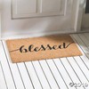 Fun Express Blessed Coir Door Mat - Rustic Home Decor