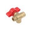 Coshar 3-Way Forged Brass Ball Valve T Shape Shut Off