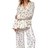 Joyesplay Women's Cotton Pajama 2-Piece Set with Cute Heart Print