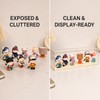 Clear Stackable Doll Display Case, Dustproof Plastic Storage Box for