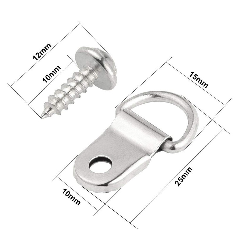 KUUQA 50 Pack D Ring Picture Frame Hanging Hangers with