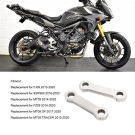 Lowering Links, 2pcs Link Kit 30mm Stainless Steel High Hardness Drop Replacement for FJ09 XSR900 MT09 FZ09