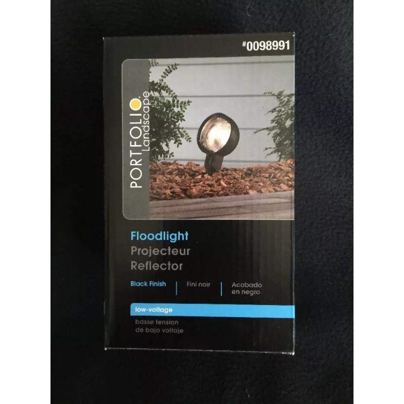 Portfolio 1-Light Black Low Voltage Incandescent Flood Light