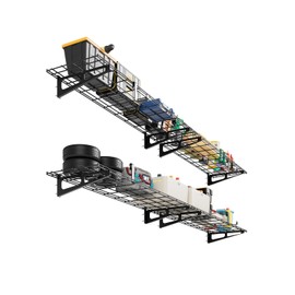 COZONY Garage Storage Rack,Heavy-Duty Garage Wall Shelves,1x6 FT Wall Mounted Storage Shelves,600 lbs Capacity Garage Storage Rack Shelves, 2 Pack Garage Wall Shelving, for Shop, Shed, Garage Storage